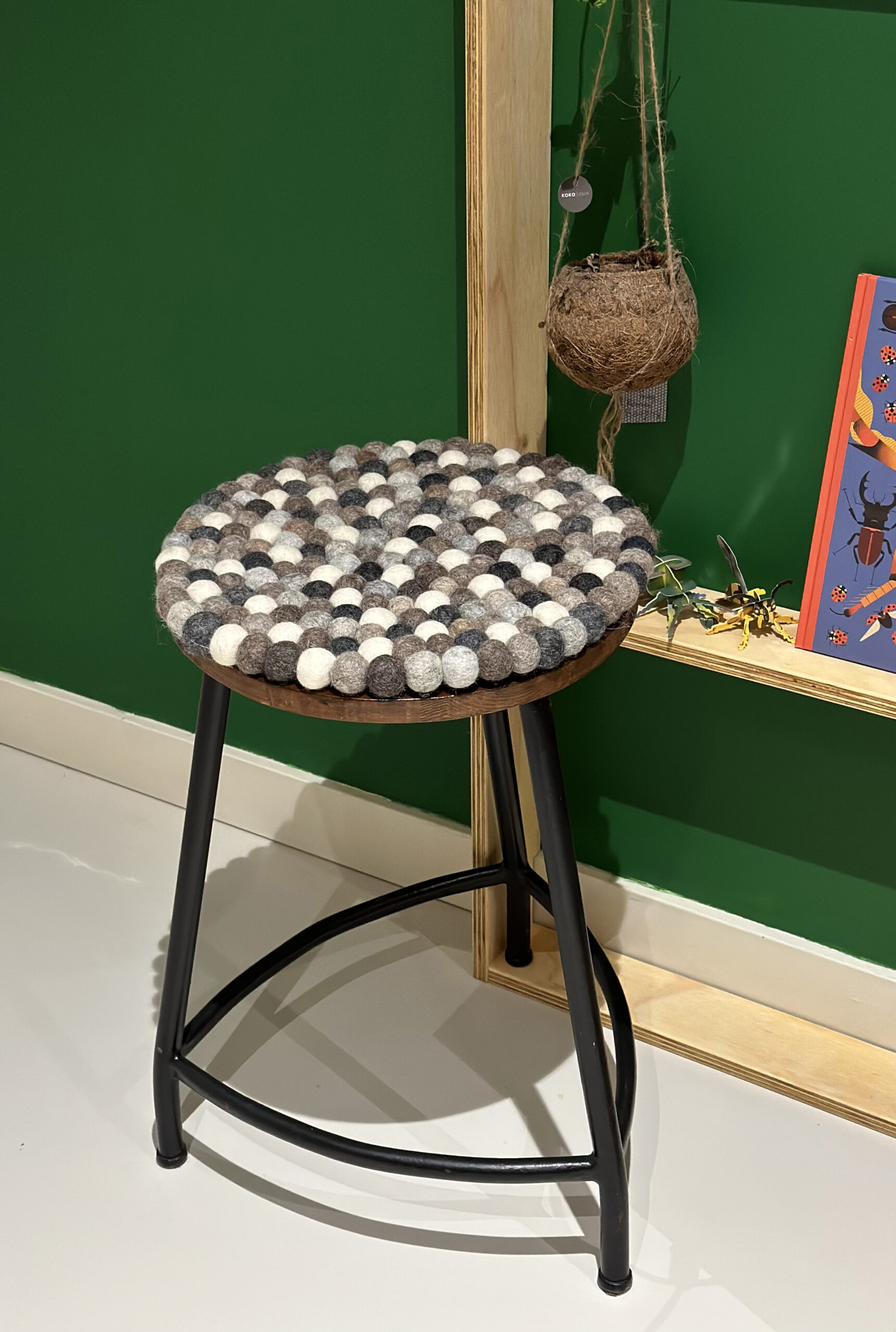 Vilten stoelkussen Rangy Changy nature - Afbeelding 2